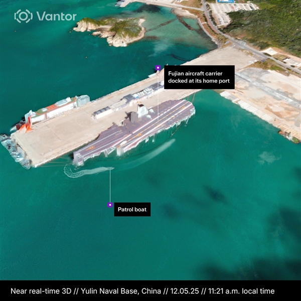 美国卫星偷拍中国福建舰航母基地：分辨率惊人只有50厘米